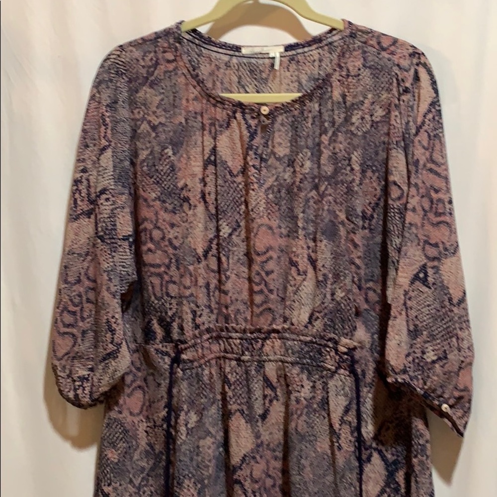 ANYHRO.. FLOREAT peasant dress SZM NAVY/red